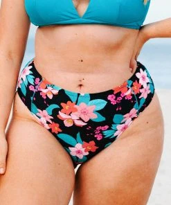 CUPSHE Cynthia Floral High Waisted Plus Size Bikini Bottom