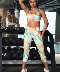 CUPSHE Accs & Clothing Amantea Abstract Print Activewear Set