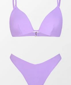 CUPSHE Beach Party Solid Fixed Triangle And Ultra Cheeky Hipster Set