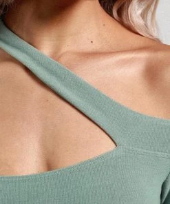 CUPSHE Briana Asymmetrical Neck Bodysuit Swimwear Trendy Features