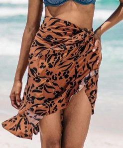 CUPSHE Cover Ups Wild At Heart Ruffled Sarong