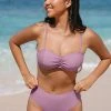 CUPSHE Saint Tropez Cinched Bandeau And High Waist Bikini Set
