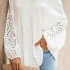 CUPSHE Loose Round Neck Long Sleeve Top Accs & Clothing