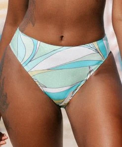 CUPSHE Retro Dreaming Cheeky High Leg High Waist Bikini Bottom Swimwear UP TO 70% OFF