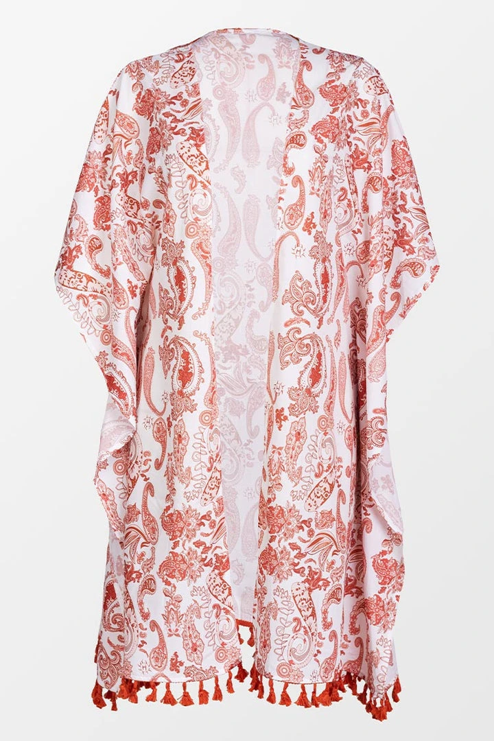 CUPSHE Cover Ups Katelin Paisley Front Open Split Cover Up