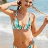 CUPSHE Alaina Striped Crisscross Back Bikini