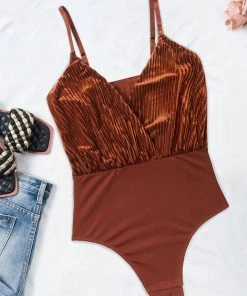 CUPSHE Everleigh Ruched Adjustable Straps Bodysuit Best Seller Clothing