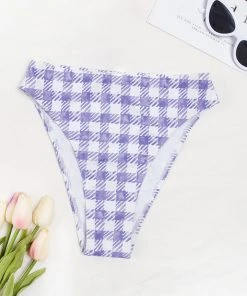 CUPSHE Swimwear UP TO 70% OFF Summertime Gingham Cheeky High Waist Bikini Bottom