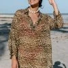 CUPSHE Carli Animal Print Open Front Cover Up Cover Ups