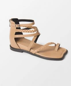 CUPSHE Accs & Clothing Ambrosia Brown Open Toe Flat Sandals