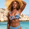 CUPSHE Elle Tropical Knot Front Bikini