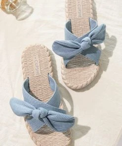 CUPSHE Accs & Clothing Cloverfield Crisscross Bow Knot Slide Sandals