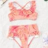 CUPSHE Luminescent Ruffled Bralette And Mini Ruffle Hipster Bikini Set New In Bikinis ✨