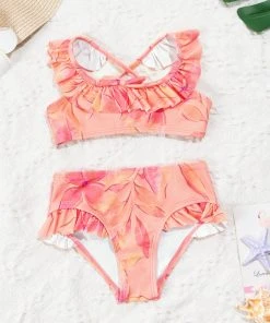 CUPSHE Luminescent Ruffled Bralette And Mini Ruffle Hipster Bikini Set New In Bikinis ✨