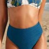 CUPSHE Tayler Textured High Waisted Bikini Bottom