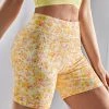 CUPSHE Orange Blossom Ditsy Floral Bike Shorts