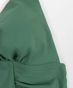 CUPSHE Greenland Aurora Ruched Backless Tummy Control One Piece Swimsuit One Pieces