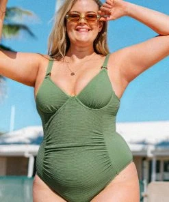 CUPSHE Sierra Ruched Plus Size One Piece Swimsuit