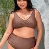 CUPSHE Strawberry Fields High Waist Tummy Control Plus Size Bikini