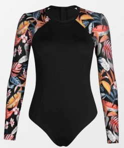 CUPSHE One Pieces Sariyah Tropical Zipper Long Sleeve One Piece Swimsuit