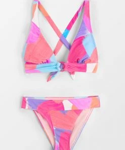CUPSHE Abstract Expressions Tall Tri And Classic Hipster Bikini Set Bikinis