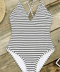 CUPSHE One Pieces Lasting Appeal Stripe One Piece Swimsuit