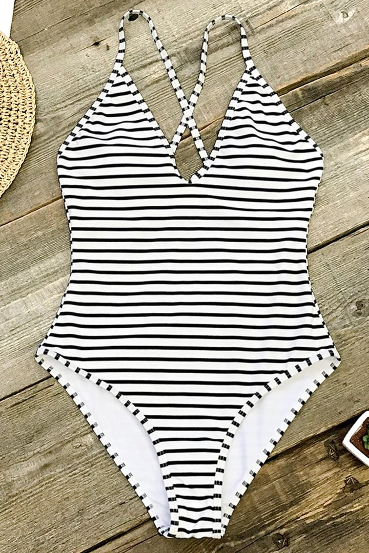 CUPSHE One Pieces Lasting Appeal Stripe One Piece Swimsuit