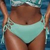 CUPSHE Bikinis Fiona Green Lace-up Bikini Bottom
