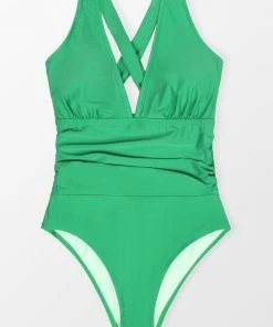 CUPSHE Dessert & Daiquiris Shirred Tummy Control Plus Size One Piece