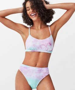 CUPSHE Tie-Dye High Waisted Bikini Swimwear UP TO 70% OFF