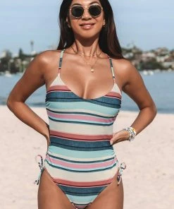 CUPSHE Wild Romance Cross Back Adjustable Straps One Piece Swimsuit