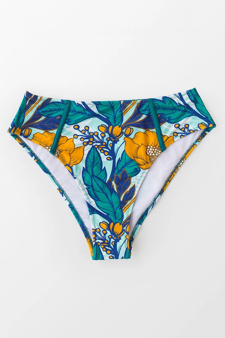 CUPSHE Floral And Leafy Print Bikini Bottom