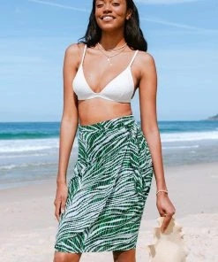 CUPSHE Yesenia Zebra Print Tie Sarong Cover Ups