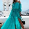 CUPSHE Leanna Ruching Off-Shoulder A-Shape Dress Dresses
