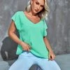 CUPSHE Accs & Clothing Honey Green V-neck Sweatshirt