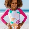 CUPSHE One Pieces Street Art Back Zip Girls Swim One Piece Swimsuit
