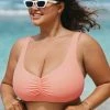 CUPSHE Swimwear UP TO 70% OFF Diamond Ruched Plus Size Bikini Top