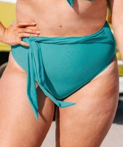 CUPSHE Swimwear UP TO 70% OFF Kristin Tie Front Plus Size Bikini Bottom