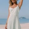 CUPSHE Haven Scoop Gingham Slip Dress Dresses