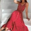 CUPSHE Elliott V-neck Mid Length Dots Dress Dresses