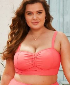 CUPSHE Swimwear BOGO 40% OFF Summer Of Love Square Neck Adjustable Wide Straps Plus Size Top