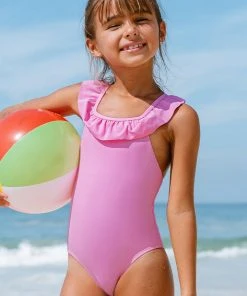 CUPSHE Summer Of Love Frill Girls Swim One Piece Swimsuit