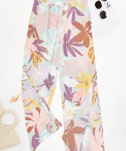 CUPSHE Cover Ups Liliana Leafy Elastic Waisted Pants