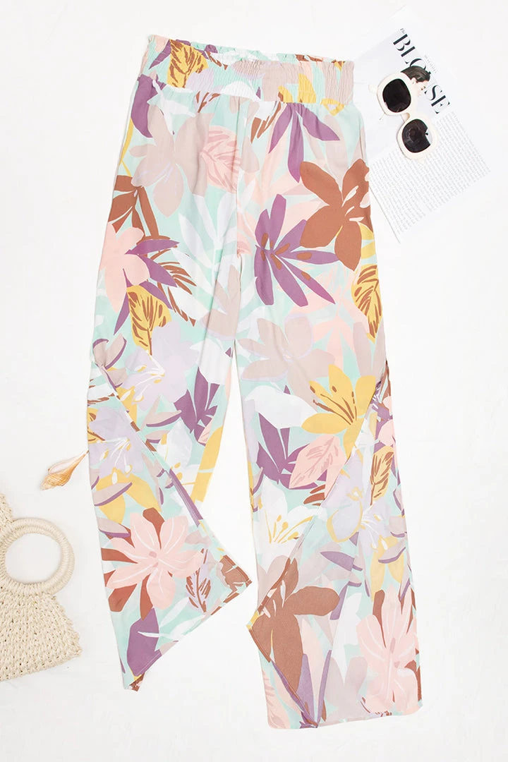 CUPSHE Cover Ups Liliana Leafy Elastic Waisted Pants