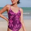 CUPSHE Daydream Blossom Wrap Front One Piece Swimsuit One Pieces