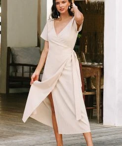 CUPSHE Dresses Harleigh Wrap Tie Waist Dress