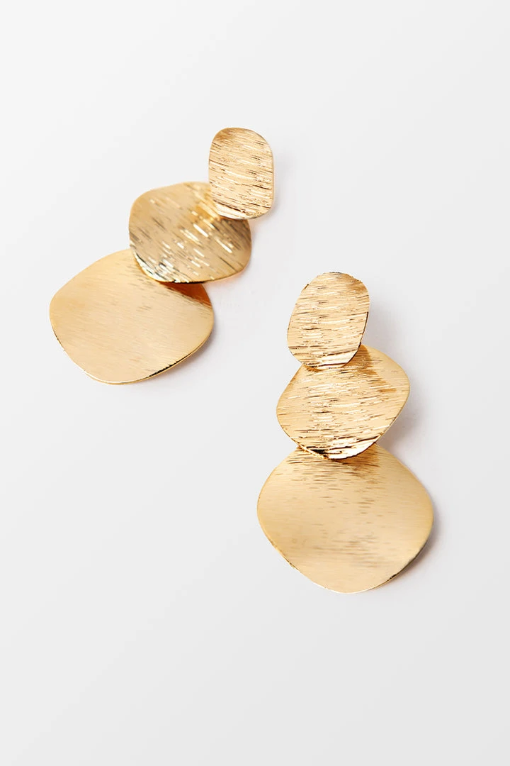 CUPSHE Trunk Bay Gold Minimalism Geometric Earrings Accs & Clothing