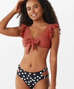 CUPSHE Retro Ruffle Bowknot Polka Dot Bikini