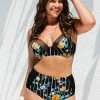 CUPSHE Catherine Floral High Waisted Plus Size Bikini Bottom