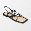 CUPSHE Accs & Clothing Flirt Black Square Toe Double-strap Sandals